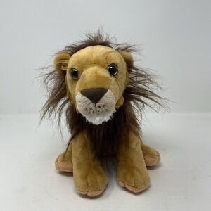 Wild Republic Lion Plush Stuffed Animal Toy Tan Brown Mane Realistic